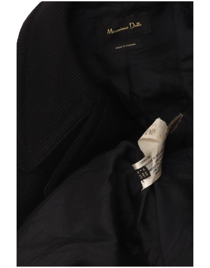 Massimo Dutti Veste blazer croisée pour femme EU 36 XS Noir Polyamide