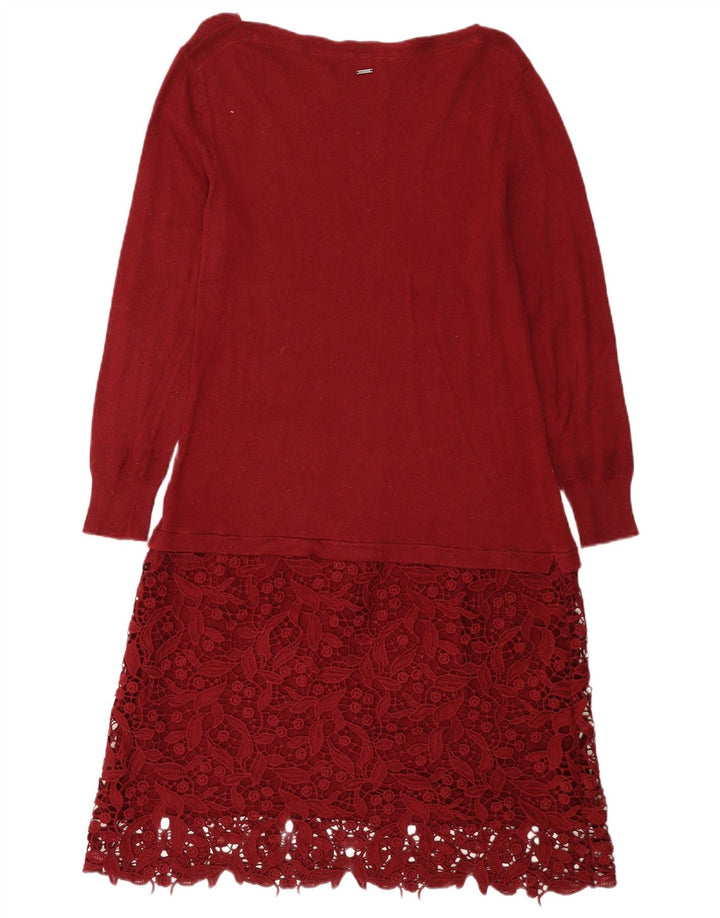 Robe pull White Stuff pour femme UK 44 Viscose bordeaux moyen