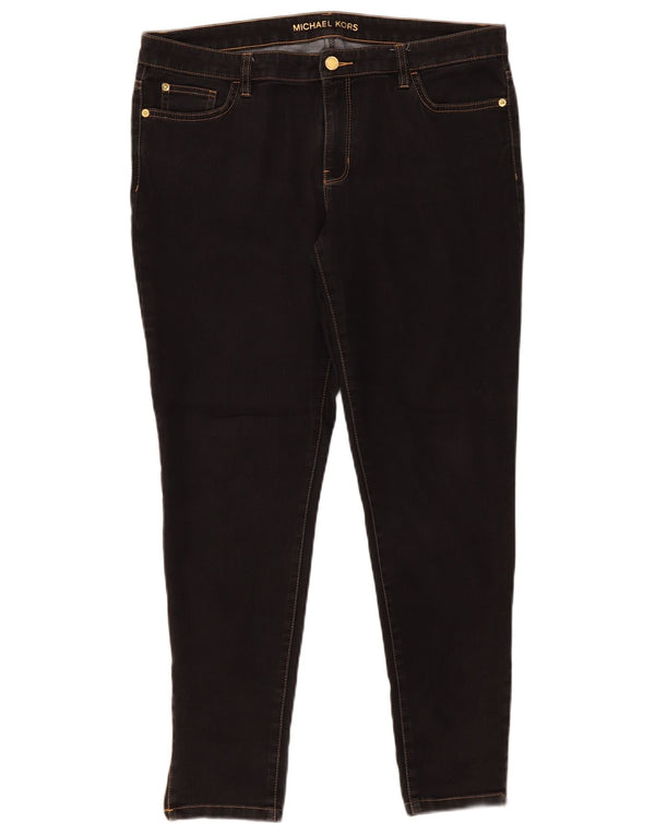 Michael Kors Jean Jegging pour femme US 12 Large W31 L31 Coton noir