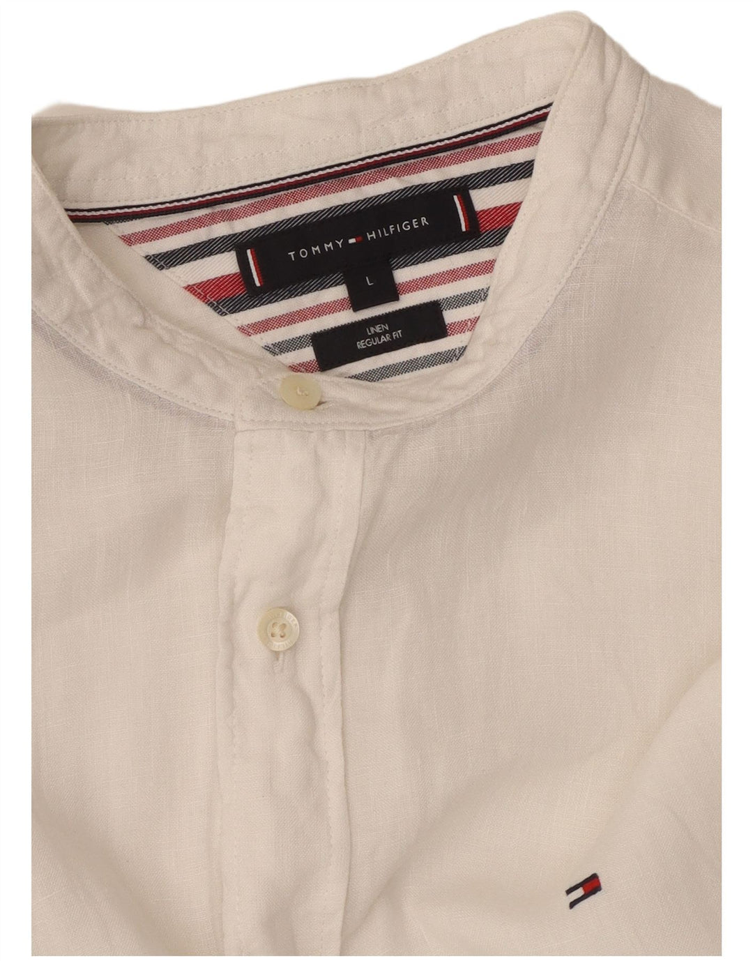 TOMMY HILFIGER Chemise Regular Fit Homme Grand Lin Blanc