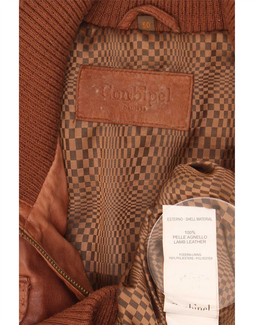 Conbipel Veste en Cuir Homme IT 50 Large Marron
