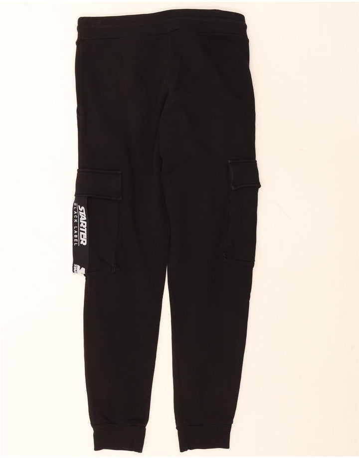 Starter Pantalon de survêtement cargo graphique pour homme en coton noir moyen