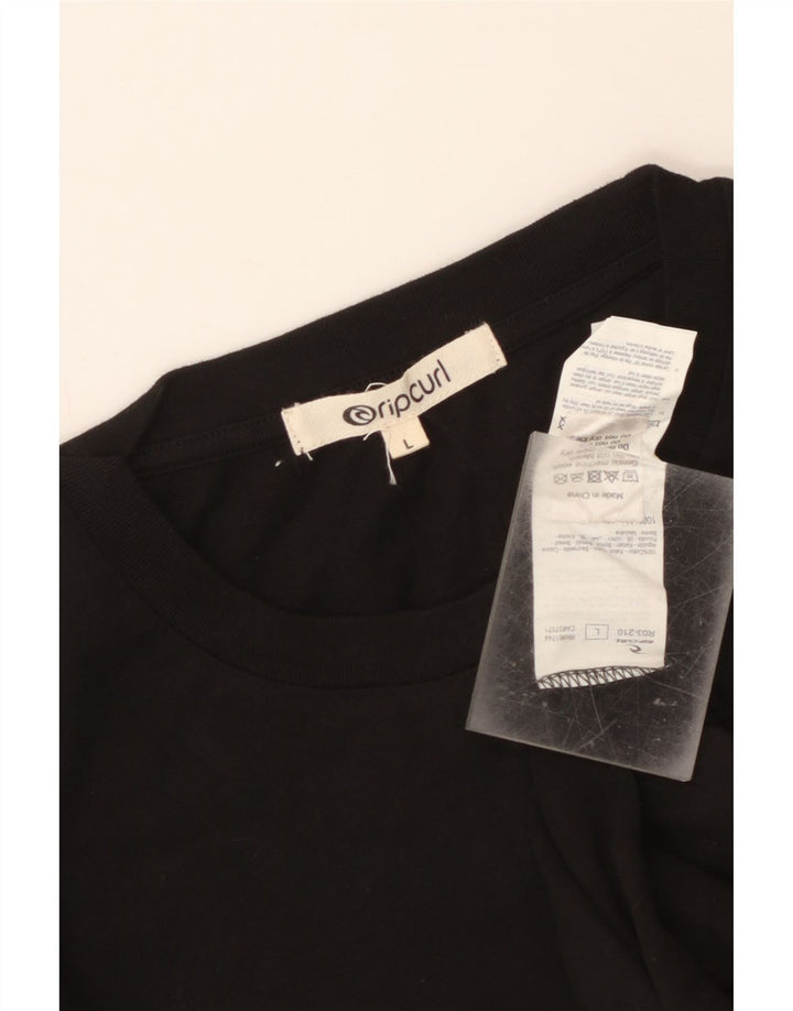 Rip Curl T-shirt graphique pour hommes, grand, en coton noir