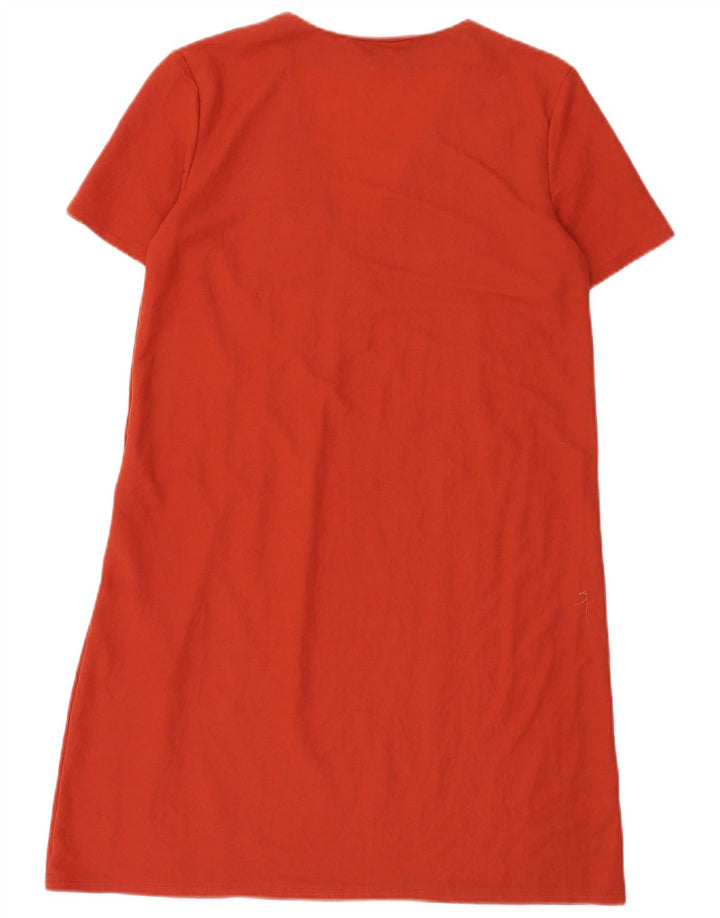 Zara Robe trapèze pour femme UK 44 en viscose rouge moyen
