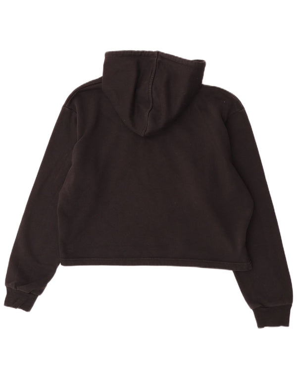 Puma Pull à capuche surdimensionné Crop Graphic pour femme UK 10 Petit coton noir