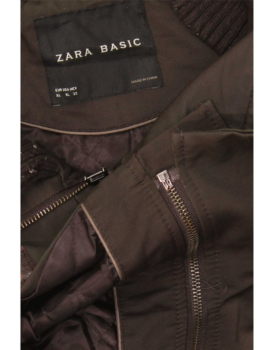 Zara Veste Duffle Femme UK 18 XL Marron