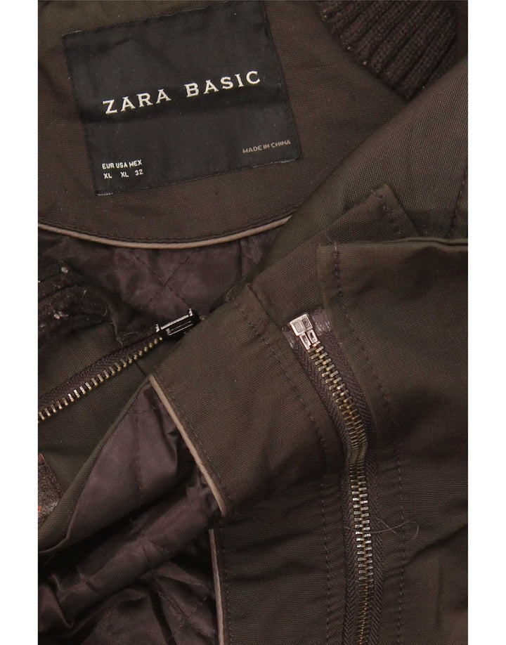 Zara Veste Duffle Femme UK 18 XL Marron