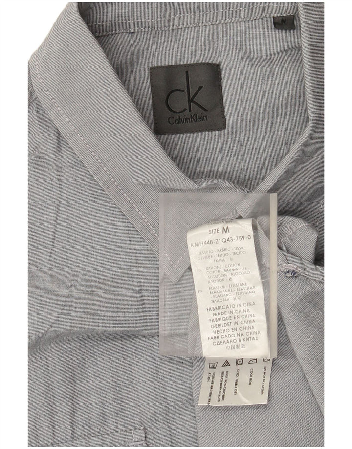 Calvin Klein Chemise militaire à manches courtes homme gris moyen coton