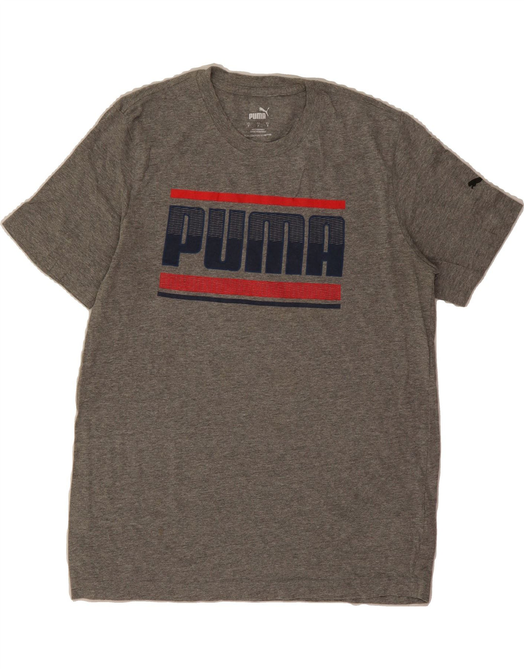 PUMA Mens Graphic T-Shirt Top Small Grey Cotton Vintage Puma and Second-Hand Puma from Messina Hembry 