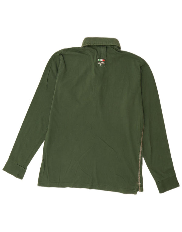 LOTTO Polo à Manches Longues Homme Petit Vert Colorblock