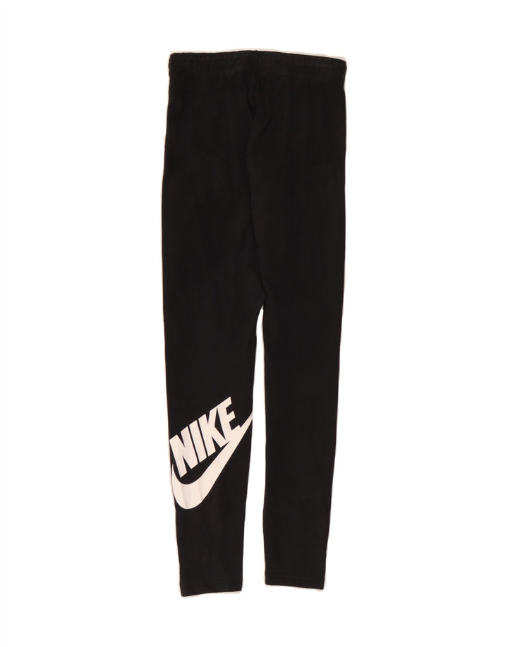 NIKE Womens Graphic Leggings UK 8 Small Black Vintage Nike and Second-Hand Nike from Messina Hembry 
