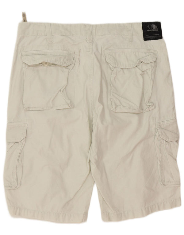 Americanino Short Cargo Homme IT 52 XL W34 Blanc Cassé Coton