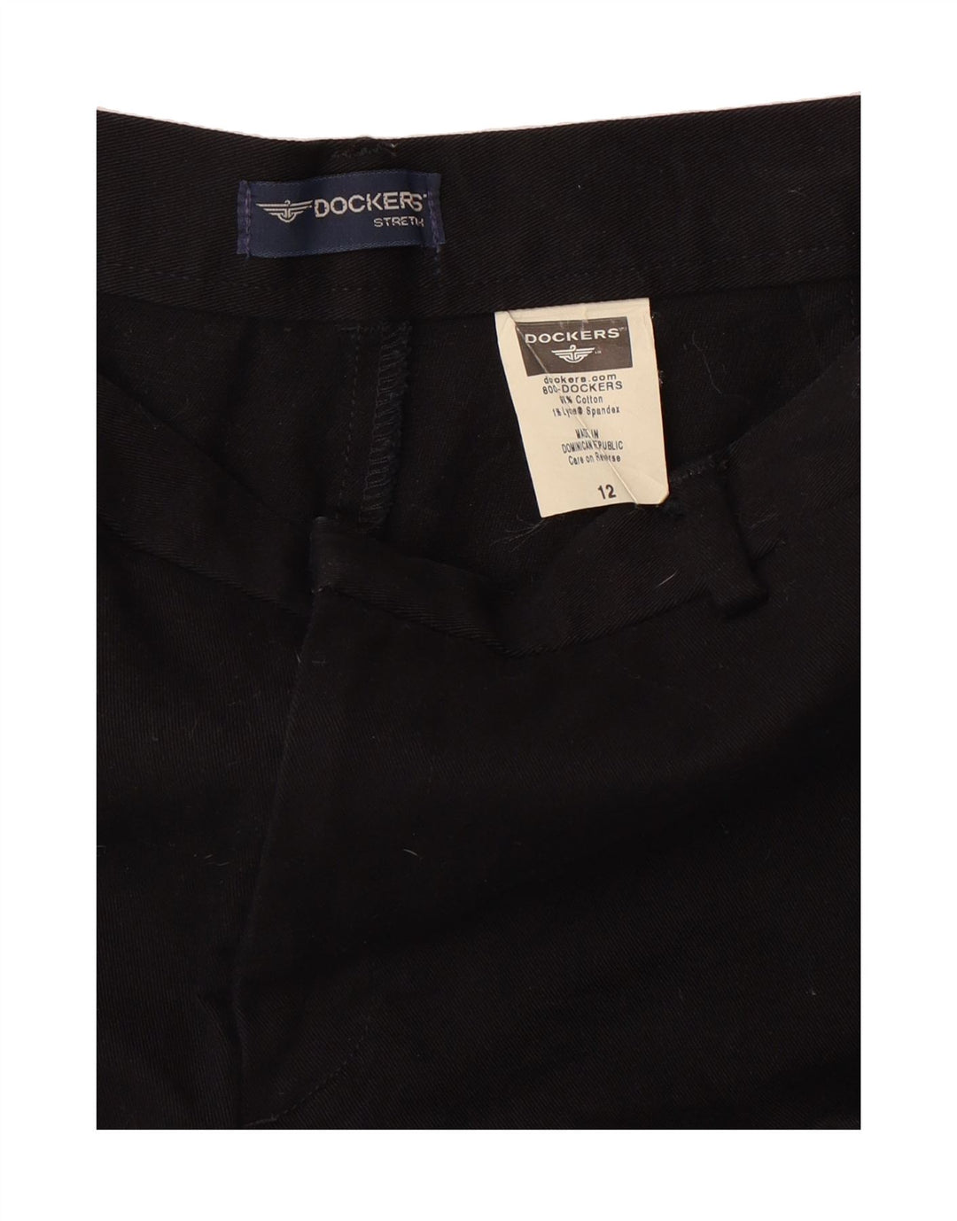 DOCKERS Womens Chino Shorts US 12 Large W30 Black Cotton Vintage Dockers and Second-Hand Dockers from Messina Hembry 