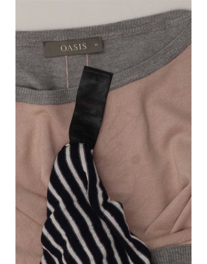 Oasis Pull col bateau pour femme UK 14 Medium Multicolore Rayé