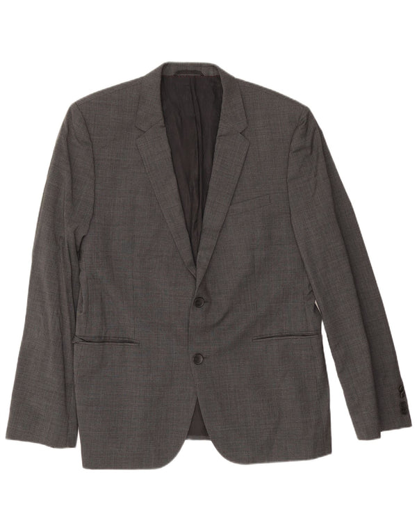 Hugo Boss Veste blazer à 2 boutons pour homme EU 54 2XL Gris pied-de-poule