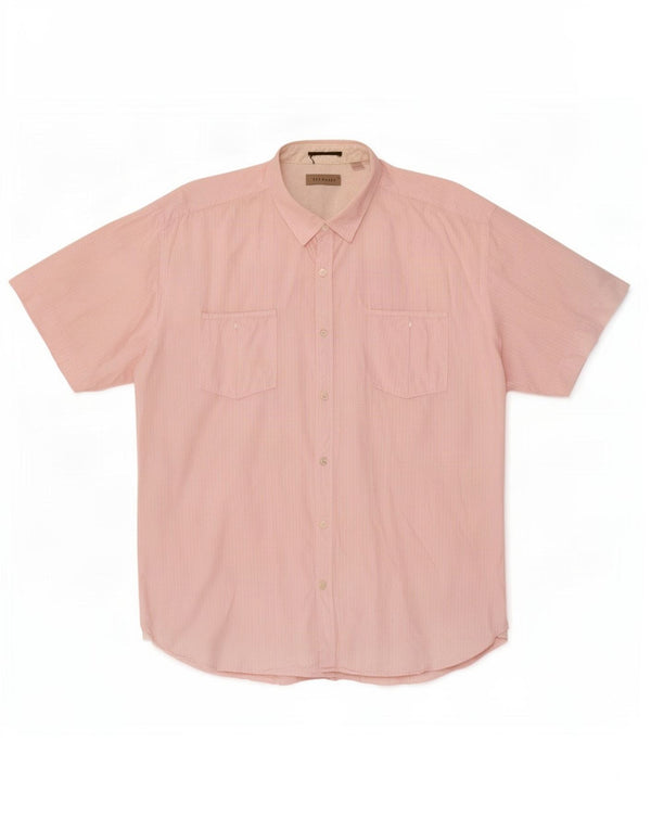 Ted Baker Chemise classique à manches courtes pour homme XL en coton floral rose
