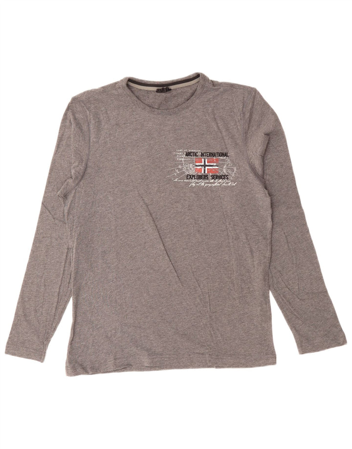 NAPAPIJRI Haut Graphique Manches Longues Homme Gris Moyen