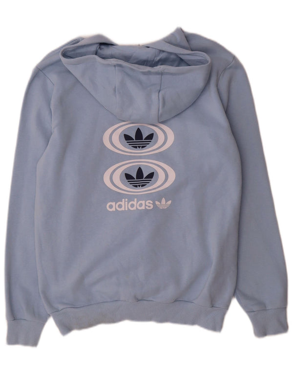 Adidas Pull à capuche graphique pour garçon 13-14 ans Bleu Coton