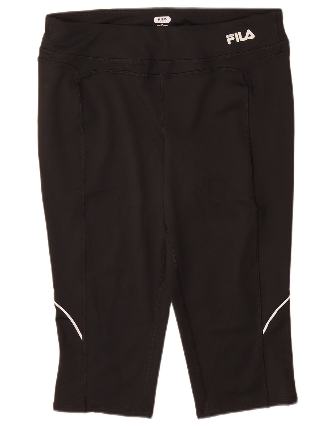 FILA Leggings Capri Femme UK 44 Polyester Noir Moyen