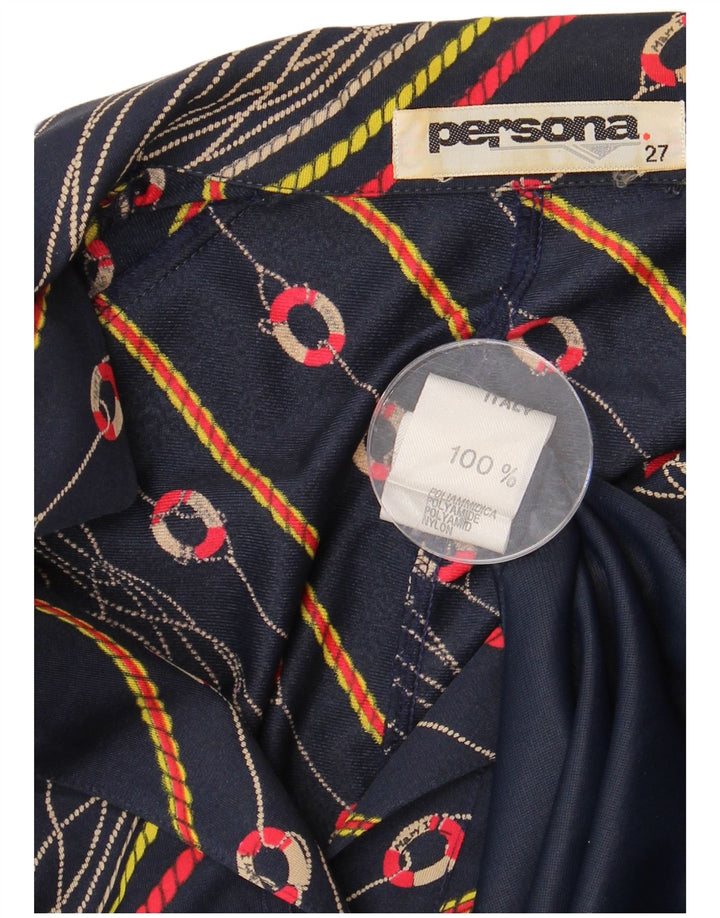 Persona Robe trapèze grande taille pour femme Taille 27 XL Bleu marine Polyamide