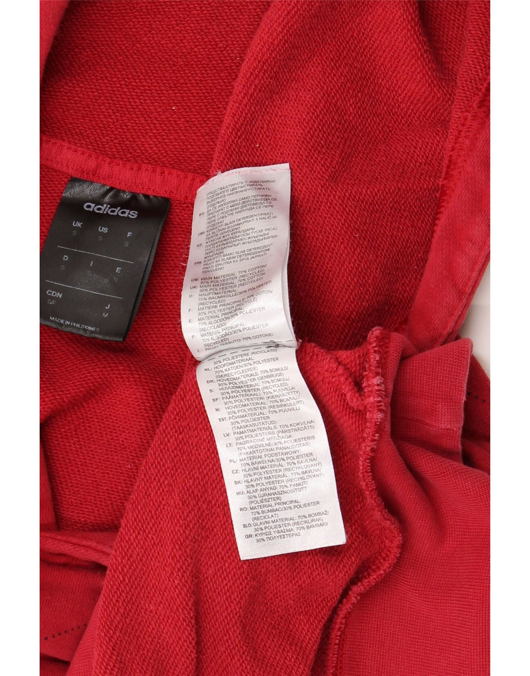 ADIDAS Pull à capuche graphique pour hommes, petit coton rouge