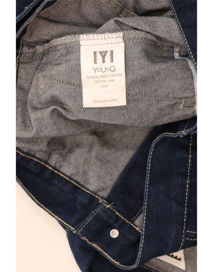 Veste en jean garçon vintage 14-15 ans coton bleu marine