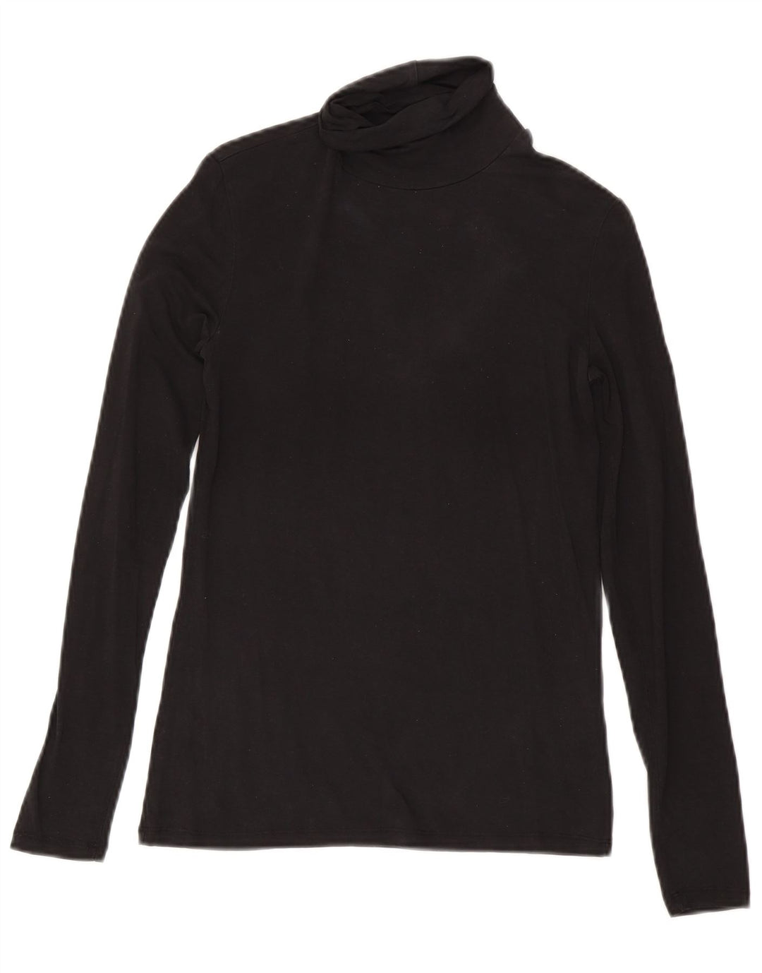 Massimo Dutti Haut à manches longues pour femme UK 8 Small Noir Lyocell