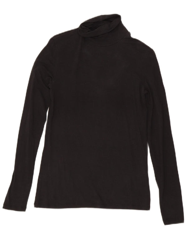 Massimo Dutti Haut à manches longues pour femme UK 8 Small Noir Lyocell