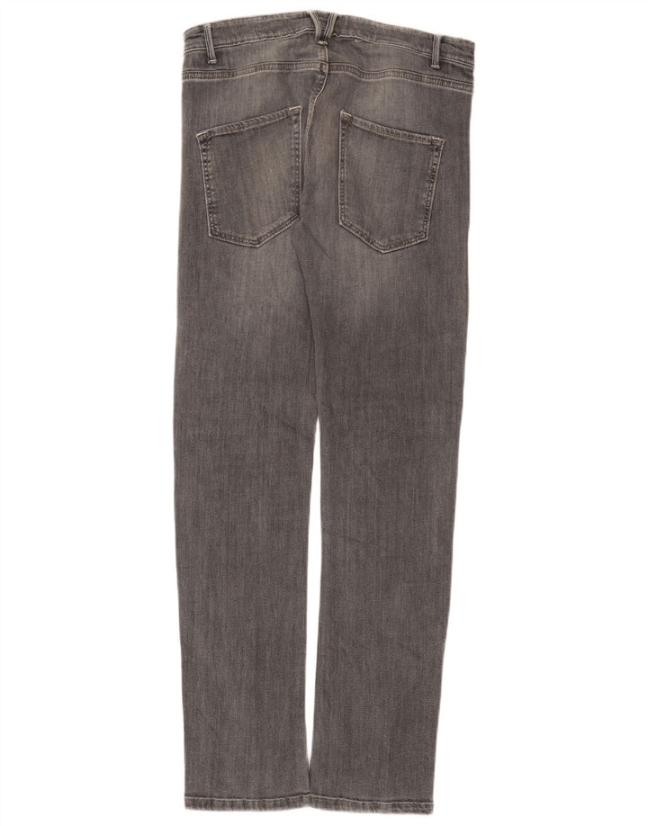 Benetton Jean Slim Femme W31 L31 Gris Coton