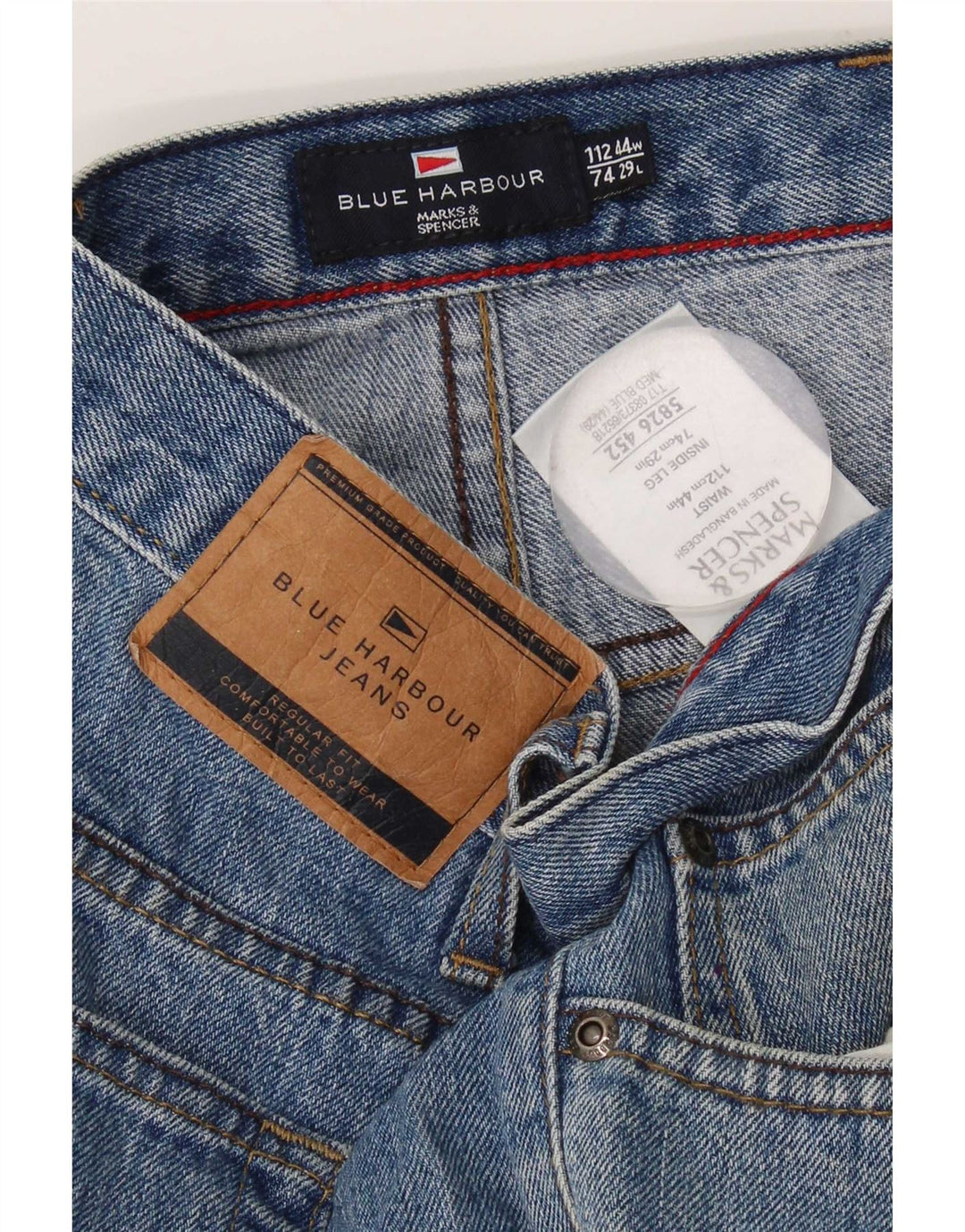 Marks & Spencer Jean droit bleu Harbor homme W44 L29 coton