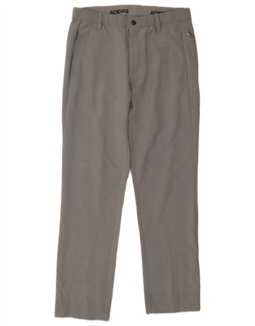 Adidas Pantalon Chino Droit Homme W30 L28 Gris Polyester