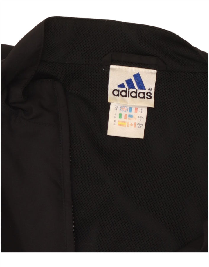 Adidas Veste de survêtement à manches courtes pour homme Petit noir Polyester