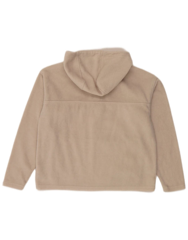 Columbia Pull polaire surdimensionné à capuche et col zippé pour femme UK 10 Small Beige