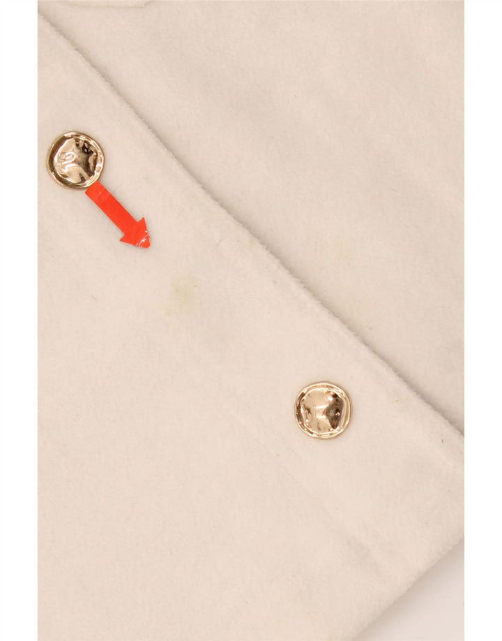 Zara Veste blazer courte à 4 boutons pour femme UK 10 Petit polyester blanc