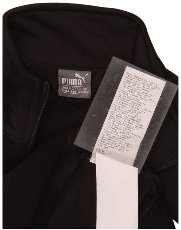 PUMA Veste de survêtement graphique pour garçon 9-10 ans Noir moyen Polyester