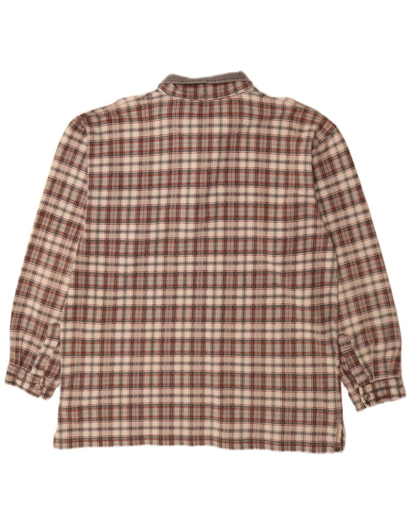 Take Five Mens Long Sleeve Polo Shirt XL Multicoloured Check Cotton