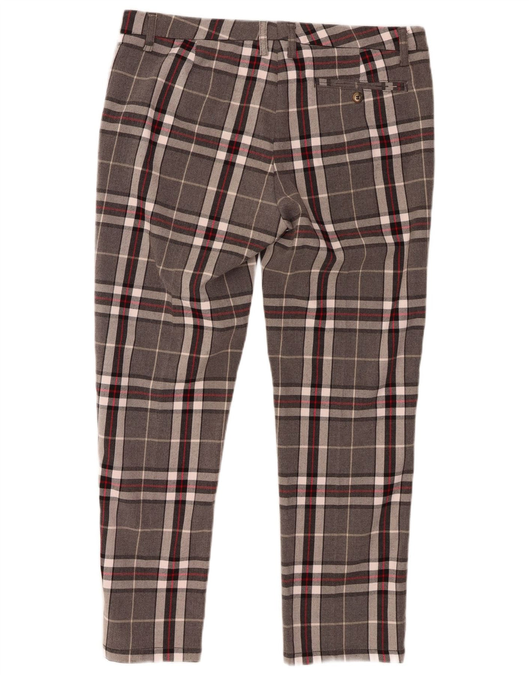 MARLBORO CLASSICS Womens Straight Casual Trousers W34 L27 Grey Check