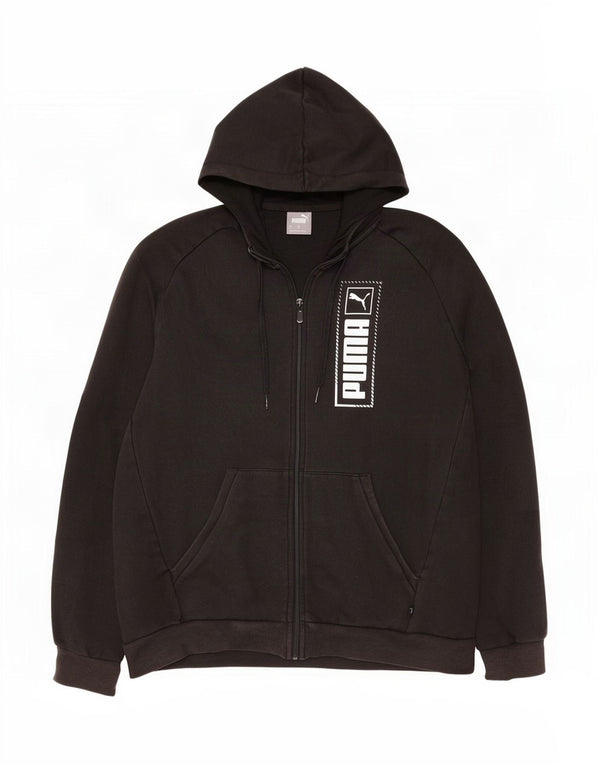 Puma Sweat à Capuche Graphic Zip Homme Noir Moyen Coton