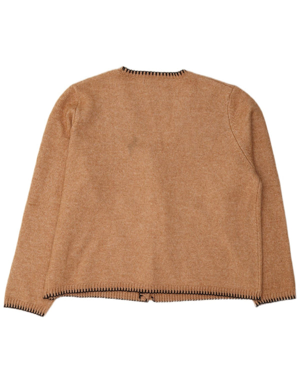 Marks & Spencer Pull cardigan surdimensionné pour femme UK 18 XL Marron moucheté