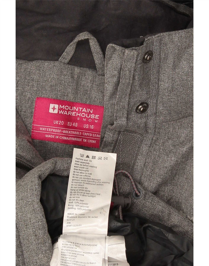 Mountain Warehouse Veste coupe-vent à capuche pour femme UK 20 2XL Gris