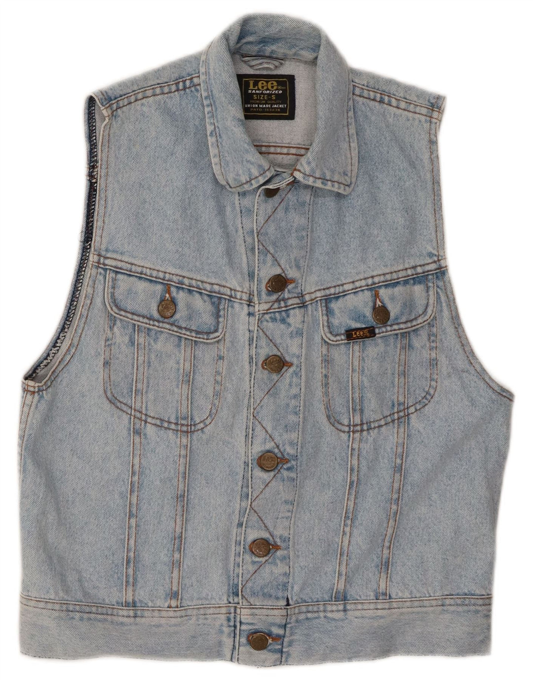 Lee Gilet en jean pour homme UK 36 Petit Bleu Coton