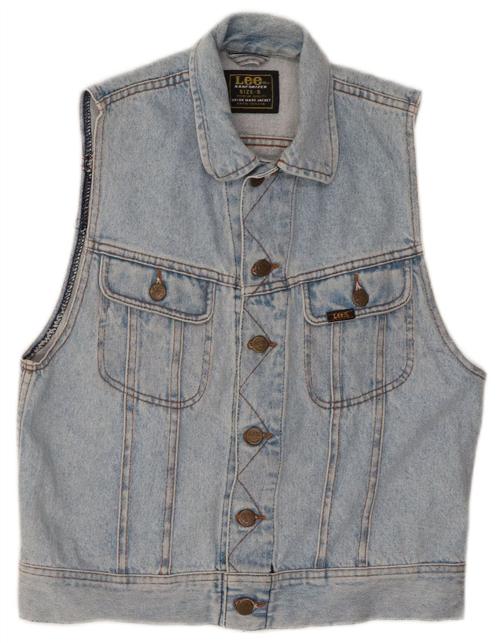 Lee Gilet en jean pour homme UK 36 Petit Bleu Coton