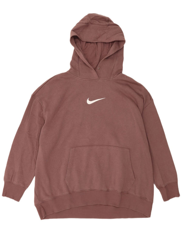 Nike Pull à capuche coupe ample pour homme en coton marron 2XL