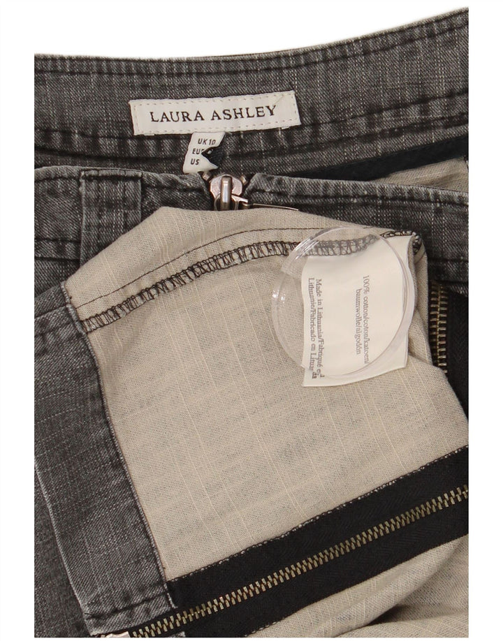 Laura Ashley Jupe cargo en jean pour femme UK 10 Small W28 Gris Coton
