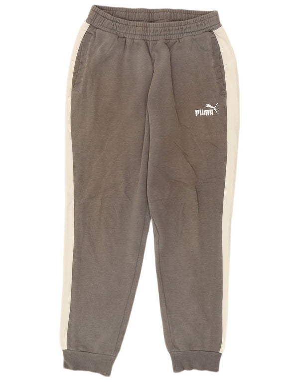 Puma Pantalon de Survêtement Joggers Homme Gris Moyen Colourblock Cotton
