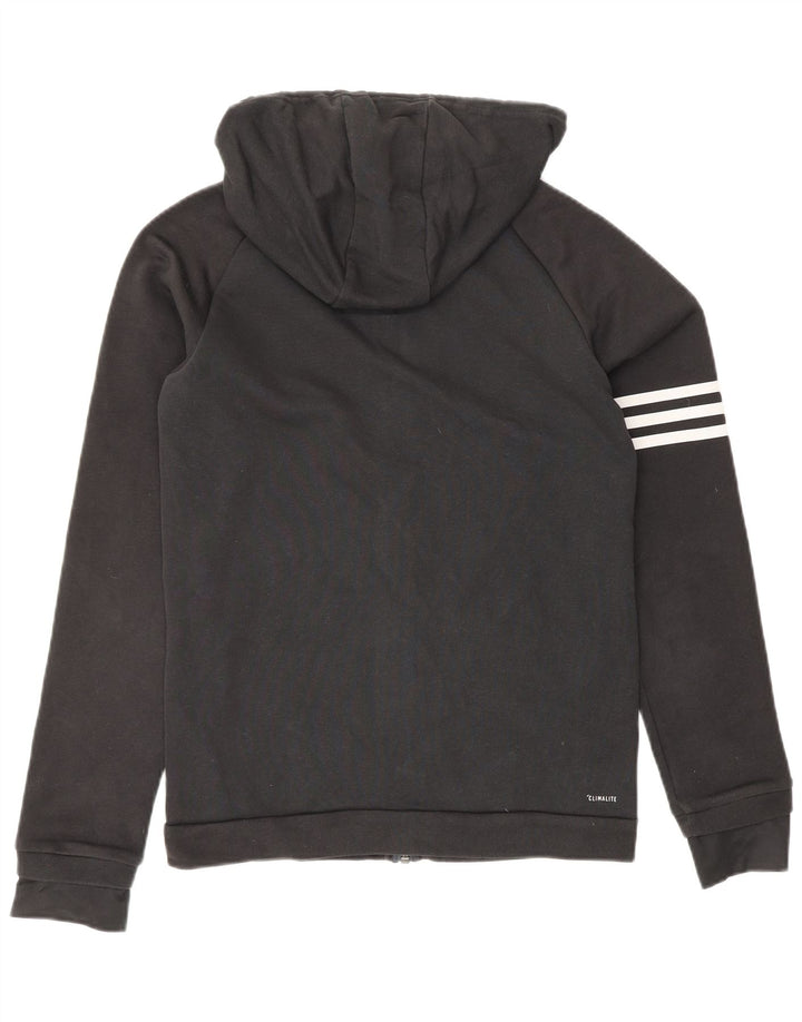 ADIDAS Pull à capuche zippé Climalite pour homme Petit coton noir