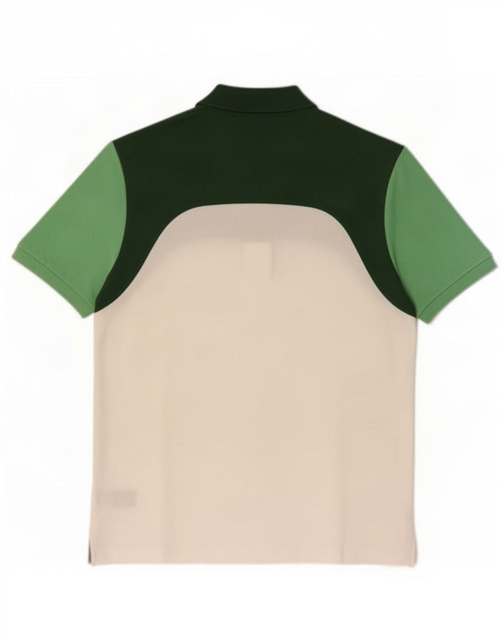 Lacoste Polo Regular Fit Homme Vert Moyen Colourblock