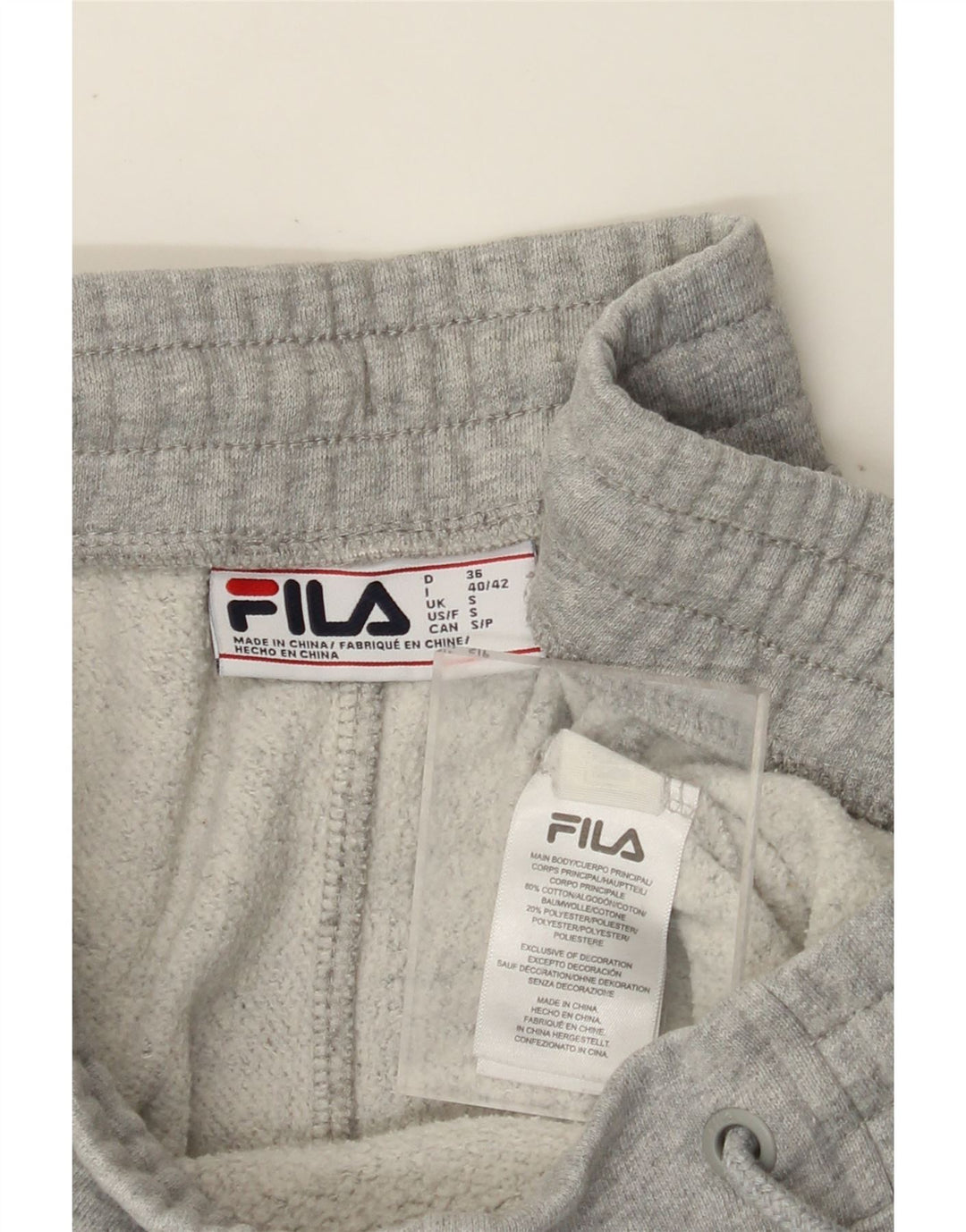 FILA Pantalon de survêtement pour femme Joggers UK 10 Small Gris Coton