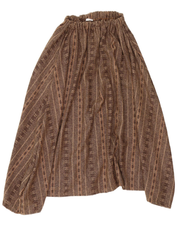 jupe asymétrique femme vintage W34 Large Brown Rayé