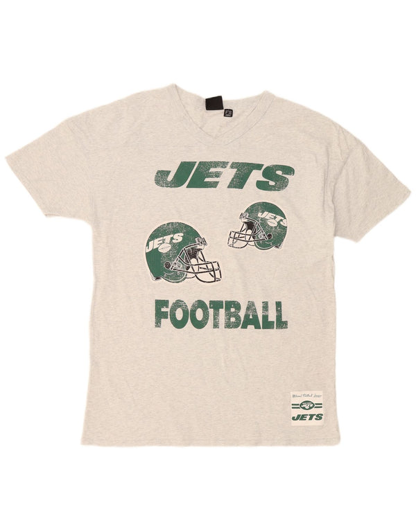NFL New York Jets T-shirt graphique pour femme UK 14/16 Grand coton gris